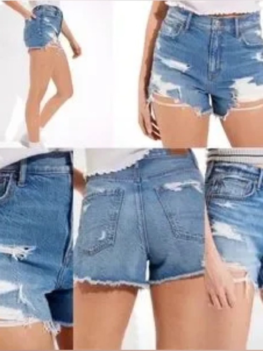 American Eagle Highest Rise 90’s Boyfriend distressed Jeans Shorts - Picture 7 of 16